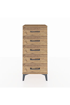 Arges Komodin 5 Çekmeceli 44x30x96 Çam-Çam