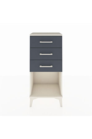 Arges Komodin 3 Çekmeceli 44x30x96 Aytaşı-Antrasit