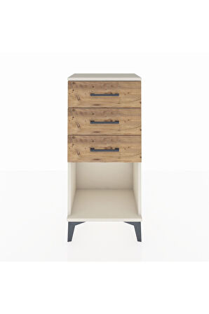 Arges Komodin 3 Çekmeceli 44x30x96 Aytaşı-Çam