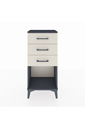 Arges Komodin 3 Çekmeceli 44x30x96 Antrasit-Aytaşı