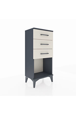 Arges Komodin 3 Çekmeceli 44x30x96 Antrasit-Aytaşı