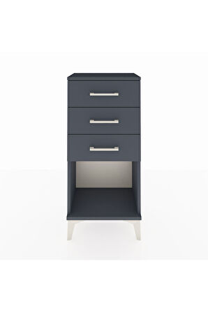 Arges Komodin 3 Çekmeceli 44x30x96 Antrasit-Antrasit