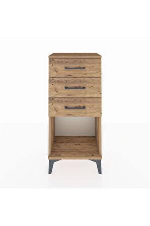 Arges Komodin 3 Çekmeceli 44x30x96 Çam-Çam