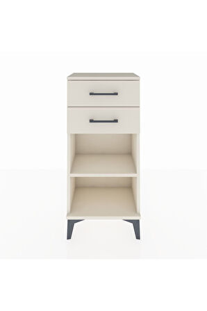 Arges Komodin Tek Raflı 2 Çekmeceli 44x30x96 Aytaşı-Aytaşı
