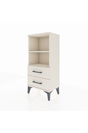 Arges Komodin 2 Raflı 2 Çekmeceli 44x30x96 Aytaşı-Aytaşı