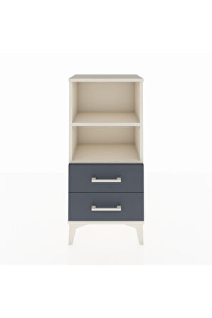 Arges Komodin 2 Raflı 2 Çekmeceli 44x30x96 Aytaşı-Antrasit