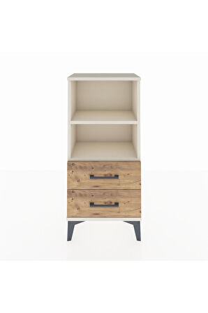 Arges Komodin 2 Raflı 2 Çekmeceli 44x30x96 Aytaşı-Çam