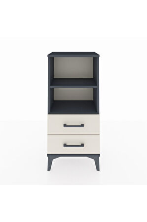 Arges Komodin 2 Raflı 2 Çekmeceli 44x30x96 Antrasit-Aytaşı