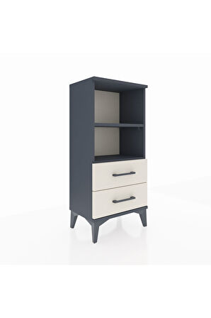 Arges Komodin 2 Raflı 2 Çekmeceli 44x30x96 Antrasit-Aytaşı