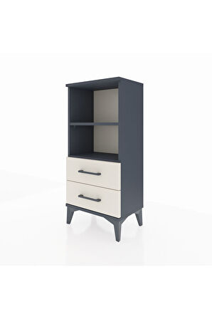 Arges Komodin 2 Raflı 2 Çekmeceli 44x30x96 Antrasit-Aytaşı