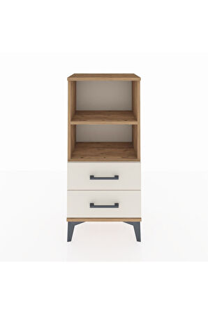 Arges Komodin 2 Raflı 2 Çekmeceli 44x30x96 Çam-Aytaşı