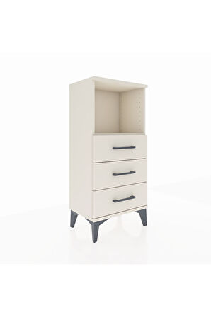 Arges Komodin Tek Raflı 3 Çekmeceli 44x30x96 Aytaşı-Aytaşı