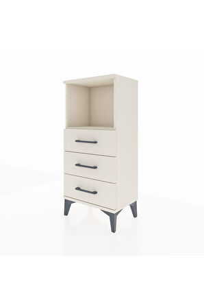Arges Komodin Tek Raflı 3 Çekmeceli 44x30x96 Aytaşı-Aytaşı