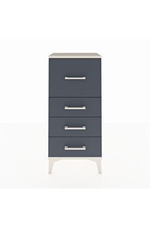 Arges Komodin 4 Çekmeceli 44x30x96 Aytaşı-Antrasit