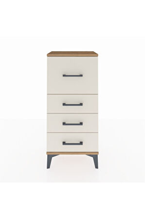 Arges Komodin 4 Çekmeceli 44x30x96 Çam-Aytaşı