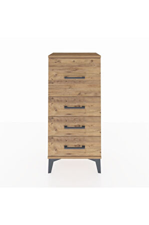 Arges Komodin 4 Çekmeceli 44x30x96 Çam-Çam