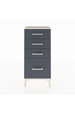 Arges Komodin 4 Çekmeceli 44x30x96 Aytaşı-Antrasit