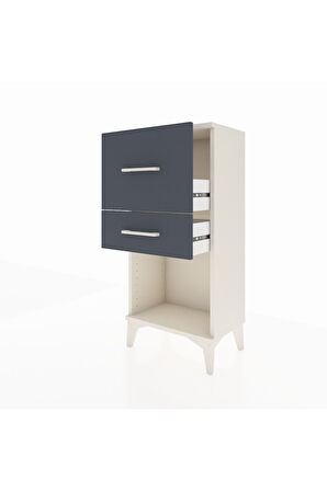 Arges Komodin 2 Çekmeceli 44x30x96 Aytaşı-Antrasit