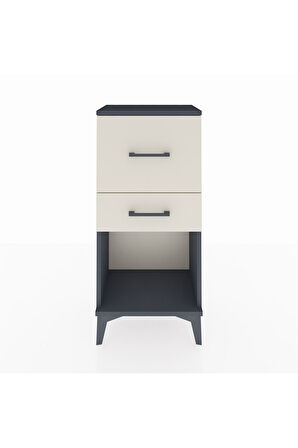 Arges Komodin 2 Çekmeceli 44x30x96 Antrasit-Aytaşı