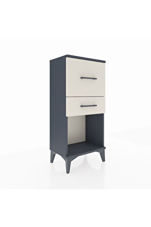 Arges Komodin 2 Çekmeceli 44x30x96 Antrasit-Aytaşı