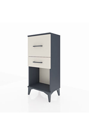 Arges Komodin 2 Çekmeceli 44x30x96 Antrasit-Aytaşı