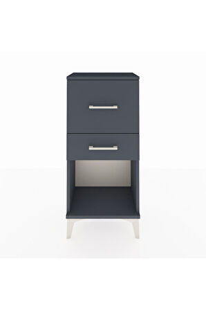 Arges Komodin 2 Çekmeceli 44x30x96 Antrasit-Antrasit