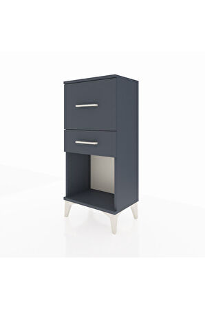 Arges Komodin 2 Çekmeceli 44x30x96 Antrasit-Antrasit