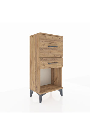 Arges Komodin 2 Çekmeceli 44x30x96 Çam-Çam