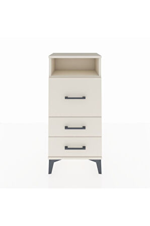 Arges Komodin Tek Raflı 3 Çekmeceli 44x30x96 Aytaşı-Aytaşı