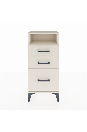 Arges Komodin Tek Raflı 3 Çekmeceli 44x30x96 Aytaşı-Aytaşı