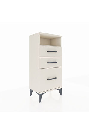 Arges Komodin Tek Raflı 3 Çekmeceli 44x30x96 Aytaşı-Aytaşı