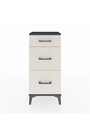 Arges Komodin 3 Çekmeceli 44x30x96 Antrasit-Aytaşı