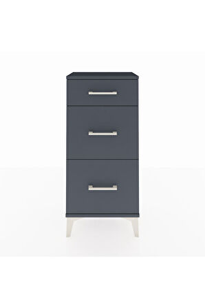 Arges Komodin 3 Çekmeceli 44x30x96 Antrasit-Antrasit
