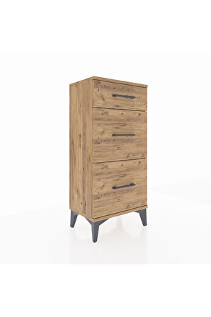 Arges Komodin 3 Çekmeceli 44x30x96 Çam-Çam