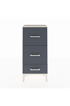 Arges Komodin 3 Çekmeceli 44x30x96 Aytaşı-Antrasit