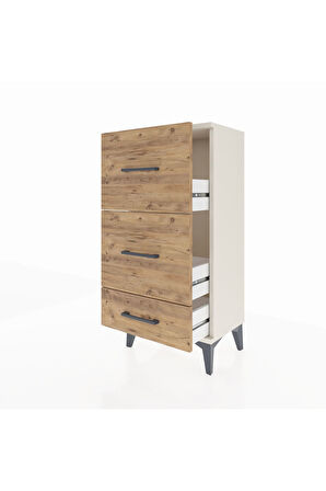 Arges Komodin 3 Çekmeceli 44x30x96 Aytaşı-Çam