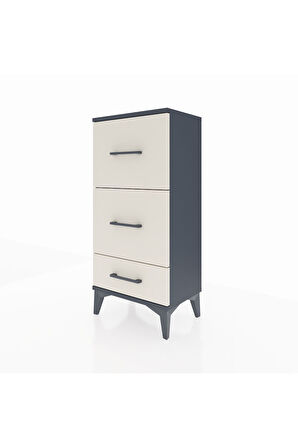 Arges Komodin 3 Çekmeceli 44x30x96 Antrasit-Aytaşı
