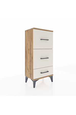 Arges Komodin 3 Çekmeceli 44x30x96 Çam-Aytaşı