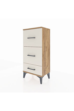 Arges Komodin 3 Çekmeceli 44x30x96 Çam-Aytaşı