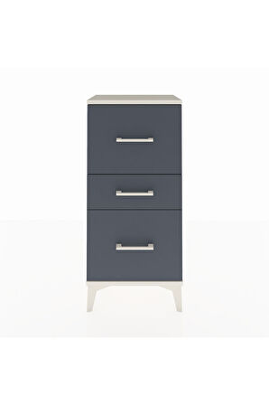 Arges Komodin 3 Çekmeceli 44x30x96 Aytaşı-Antrasit