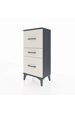 Arges Komodin 3 Çekmeceli 44x30x96 Antrasit-Aytaşı
