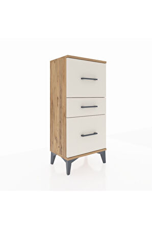 Arges Komodin 3 Çekmeceli 44x30x96 Çam-Aytaşı