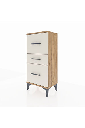 Arges Komodin 3 Çekmeceli 44x30x96 Çam-Aytaşı