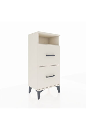 Arges Komodin Tek Raflı 2 Çekmeceli 44x30x96 Aytaşı-Aytaşı