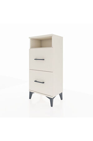 Arges Komodin Tek Raflı 2 Çekmeceli 44x30x96 Aytaşı-Aytaşı