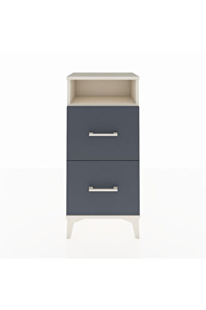 Arges Komodin Tek Raflı 2 Çekmeceli 44x30x96 Aytaşı-Antrasit