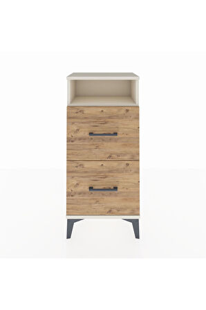 Arges Komodin Tek Raflı 2 Çekmeceli 44x30x96 Aytaşı-Çam