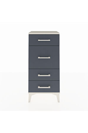 Arges Komodin 4 Çekmeceli 44x30x96 Aytaşı-Antrasit