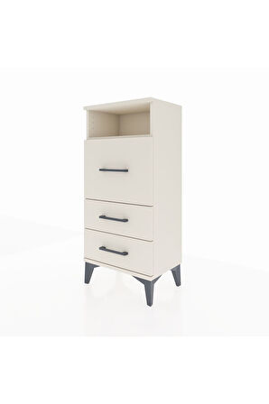 Arges Komodin Tek Raflı 3 Çekmeceli 44x30x96 Aytaşı-Aytaşı