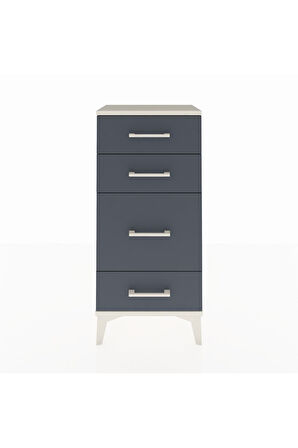 Arges Komodin 4 Çekmeceli 44x30x96 Aytaşı-Antrasit